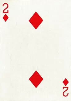 2 of Diamonds from a deck of Goodall & Son Ltd. playing cards, c1940