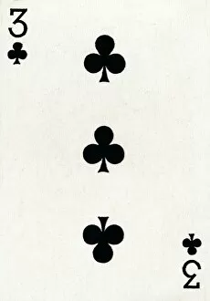 3 of Clubs from a deck of Goodall & Son Ltd. playing cards, c1940