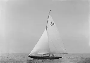 The 6 Metre sailing yacht Margaret (K14) sailing close-hauled, 1921. Creator The 6 Metre sailing yacht Margaret (K14) sailing close-hauled, 1921. Creator