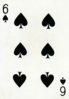 6 of Spades from a deck of Goodall & Son Ltd. playing cards, c1940