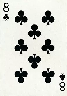 8 of Clubs from a deck of Goodall & Son Ltd. playing cards, c1940
