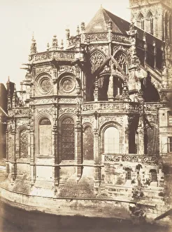 Abside de Saint-Pierre, Caen, 1852-54. Creator: Edmond Bacot Abside de Saint-Pierre, Caen, 1852-54. Creator: Edmond Bacot