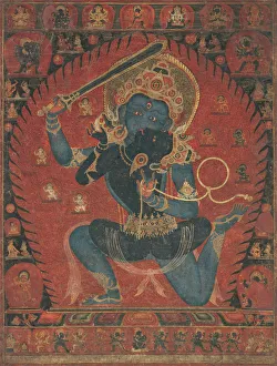 Kathmandu Valley Gallery: Acala with Consort Vishvavajri, 1525-50. Creator: Unknown