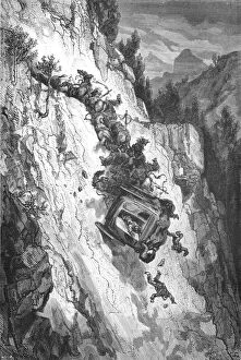 Stage Coach Gallery: An Accident;An Autumn Tour in Andalusia, 1875. Creator: Gustave Doré