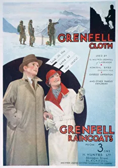 Advert for Grenfell cloth and raincoats, 1937 Advert for Grenfell cloth and raincoats, 1937