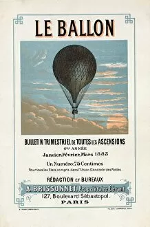Aeronautical Collection: Advertisement for Le Ballon, Janvier, Fevrier, Mars, 1883, pub. 1883