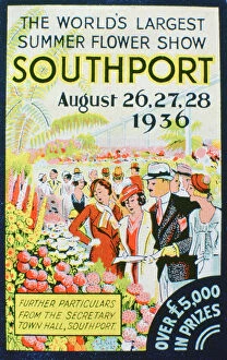 Merseyside Gallery: Advert for the Southport Flower Show, Lancashire, 1936
