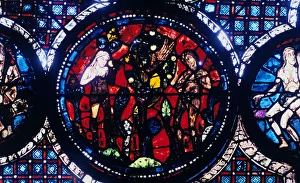 Adam and Eve (The Fall of Man), stained glass, Chartres Cathedral, France, 1194-1260 Adam and Eve (The Fall of Man), stained glass, Chartres Cathedral, France, 1194-1260