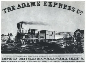 Adams Express Company advertisement, c1860s (1954) Adams Express Company advertisement, c1860s (1954)