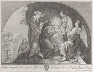 Adoration of Christ by Saint Francis, 1723-59. Creator: Giuliano Giampiccoli Adoration of Christ by Saint Francis, 1723-59. Creator: Giuliano Giampiccoli