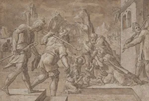 Adoration of the Shepherds, ca. 1549-50. Creator: Master Of The Liechtenstein Adoration Adoration of the Shepherds, ca. 1549-50. Creator: Master Of The Liechtenstein Adoration