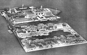 Images Dated 19th September 2007: Aerial view of Ellis Island Immigration Station, New York, USA, 1926