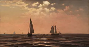 Afternoon on Saco Bay, Coast of Maine, 1874. Creator: William Frederick De Haas Afternoon on Saco Bay, Coast of Maine, 1874. Creator: William Frederick De Haas