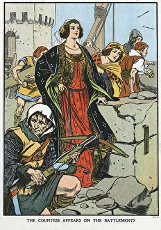 East Lothian Gallery: Agnes, Countess of Dunbar (1312?-1369), known as Black Agnes, 1338 (early 20th century)