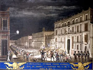 Agustin de Iturbide proclaimed Emperor of Mexico on 19 May. 1822, watercolor, 1822 Agustin de Iturbide proclaimed Emperor of Mexico on 19 May. 1822, watercolor, 1822