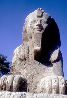 Mythical Beast Prints: Alabaster Sphinx Print, Front View