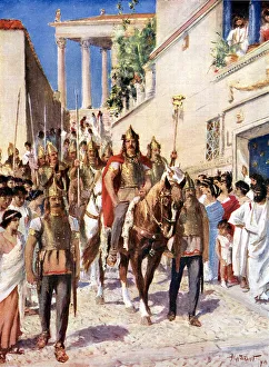 Alaric I King of Visigoths Print