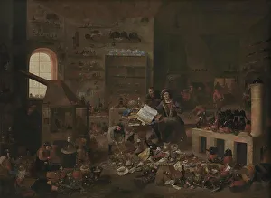 Mattheus van Helmont's Alchemist in his Laboratory Print, 1668-1671