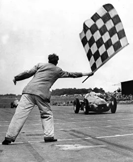 Alfa Romeo 158, Nino Farina winning International Trophy race at Silverstone in 1950 Alfa Romeo 158, Nino Farina winning International Trophy race at Silverstone in 1950