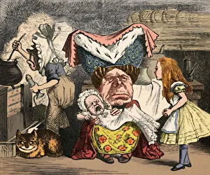 Alice, the Duchess, and the Baby, 1889. Artist: John Tenniel Alice, the Duchess, and the Baby, 1889. Artist: John Tenniel
