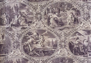 Angelica Kauffman Gallery: Allegorie àl Amour (Homage to Love) (Furnishing Fabric), Nantes, c. 1815