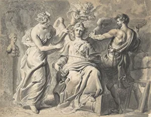 An Allegory of the Arts with Isis and Geometry Attending the Three-headed Figure of An Allegory of the Arts with Isis and Geometry Attending the Three-headed Figure of