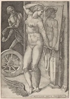 Allegory of Vanity (Death Surprising a Woman), 16th century. Creator: Unknown Allegory of Vanity (Death Surprising a Woman), 16th century. Creator: Unknown