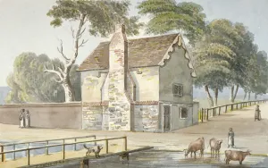 An almshouse in Carshalton, Surrey, 1826. Artist: G Yates An almshouse in Carshalton, Surrey, 1826. Artist: G Yates