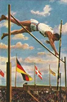 Related Images Gallery: American pole-vaulter Sabin Carr, 1928. Creator: Unknown