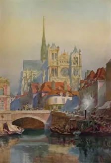 'Amiens Cathedral', c1903, (1938). Artist: Richard Henry Wright 'Amiens Cathedral', c1903, (1938). Artist: Richard Henry Wright