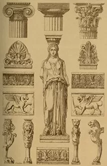 Ancient Greek Architecture Collection: Ancient Greek ornamental architecture and sculpture, (1898). Creator: Unknown