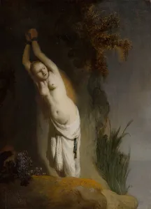 Prints of Andromeda Chained to the Rocks, c.1630. Found in the collection of The Mauritshuis, The Hague Rembrandt Van Rhijn Prints: Rembrandt's Andromeda Print, c.1630, Mauritshuis Collection