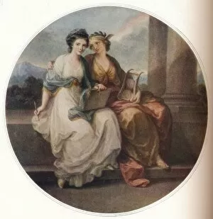 Angelica Kauffman Gallery: Angelica Kauffmann in the Character of Design listening to the Inspiration of Poetry, 1782, (1921)