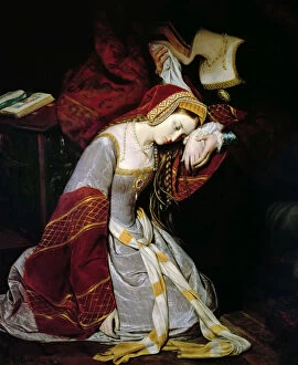 Tower of London Gallery: Anne Boleyn in the Tower of London. Artist: Cibot, Edouard (1799-1877)