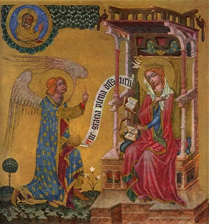 Print Collector12 Gallery: Annunciation of the Virgin Mary, c1350 (1955).Artist: Master of the Vyssi Brod Altar