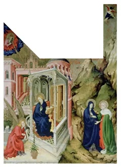Annunciation and Visitation, 1394-1399. Artist: Melchior Broederlam Annunciation and Visitation, 1394-1399. Artist: Melchior Broederlam