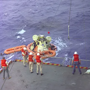 Life Jacket Gallery: Apollo 8 Recovery, 1968. Creator: NASA