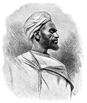 An Arab camel driver, North Africa, 1895.Artist: Henri Thiriat An Arab camel driver, North Africa, 1895.Artist: Henri Thiriat