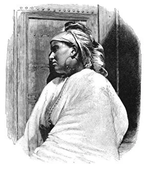 An Arab woman from Tangier, Morocco, 1895.Artist: Henri Thiriat