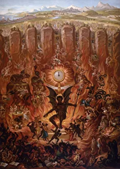 The Archangel Michael Throwing Satan out of Heaven, from a Catechism by La Bonne Presse The Archangel Michael Throwing Satan out of Heaven, from a Catechism by La Bonne Presse