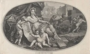 Benoit Audran Print: Architecture, 1690
