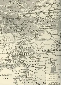 'Area of General Cadornas Triumph on the Lower Isonzo', 1917. Creator: Unknown 'Area of General Cadornas Triumph on the Lower Isonzo', 1917. Creator: Unknown