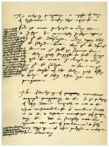 Arguments against Purgatory in the hand of Hugh Latimer, Bishop of Worcester, c1538. Artist: King Henry VIII Arguments against Purgatory in the hand of Hugh Latimer, Bishop of Worcester, c1538. Artist: King Henry VIII