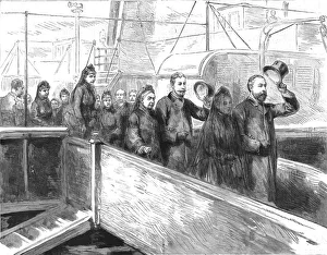 Gangplank Gallery: Arival of the Empress Dowager Frederick of Germany at Port Victoria, 1888. Creator: Unknown