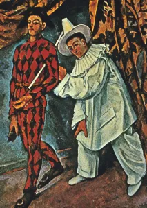 Arlequin et Pierrot, 1888. Artist: Paul Cezanne Arlequin et Pierrot, 1888. Artist: Paul Cezanne