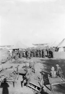 Officers Mess Gallery: Army band practice, Howshera, 1917
