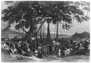 The arrival of the contingent force of the Sikh irregular cavalry, India, c1860 The arrival of the contingent force of the Sikh irregular cavalry, India, c1860