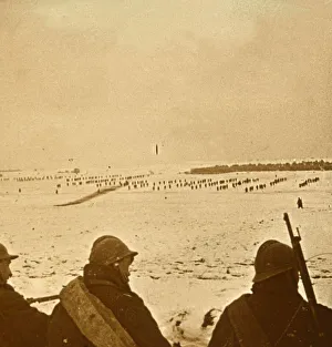 French Army During WWI Prints: Assault waves, c1914-c1918