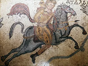Atlanta on Horseback, Carthage Mosaic, c3rd century Atlanta on Horseback, Carthage Mosaic, c3rd century