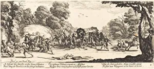 Jacques Callot's "Attack on a Coach" Print, 1633